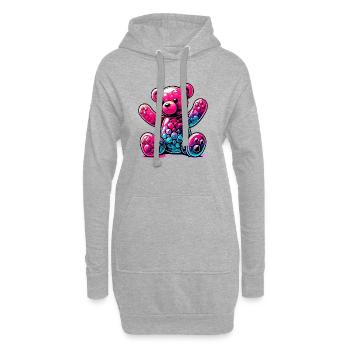 Ours - Sweat-shirt à capuche long Femme - gris chiné - Devant