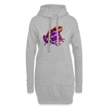 Frosch - Hoodie-Kleid - Grau meliert - Vorne