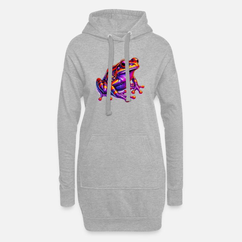 Frosch - Hoodie-Kleid - Grau meliert