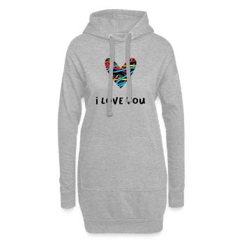 PAAR. ICH HABE GERADE GEHEIRATET. Junggesellinnenabschied. VALENTINSTAG. MARIES - Hoodie-Kleid - Grau meliert - Vorne