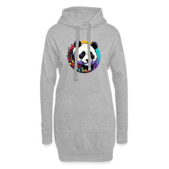 Panda - Hoodie-Kleid - Grau meliert - Vorne