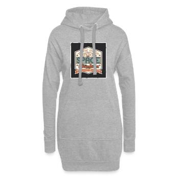 Panneau d’inspiration d’aventure spatiale - Sweat-shirt à capuche long Femme - gris chiné - Devant