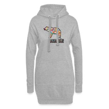 Mama Bär - Hoodie-Kleid - Grau meliert - Vorne
