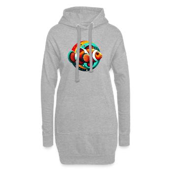 Clownfish - Hoodie Dress - heather grey - Front