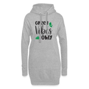 Nur grüne Vibes - Hoodie-Kleid - Grau meliert - Vorne