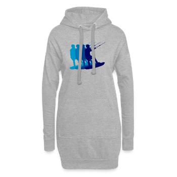 Stunt Wakeboard Surf Sports nautiques Wakesurf - Sweat-shirt à capuche long Femme - gris chiné - Devant