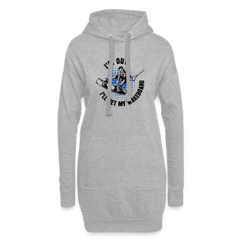 Kitesurfer Statement Wakeboard Surfing Wassersport - Hoodie-Kleid - Grau meliert - Vorne
