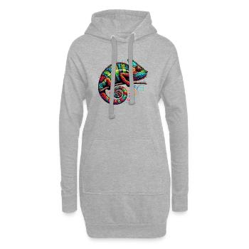 Chamäleon - Hoodie-Kleid - Grau meliert - Vorne