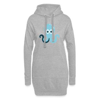 Calmar - Sweat-shirt à capuche long Femme - gris chiné - Devant