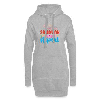 Lever du soleil, coup de soleil, coucher du soleil Répéter - Sweat-shirt à capuche long Femme - gris chiné - Devant