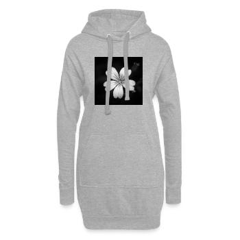 Hornwort des champs de fleurs blanches, affiche de hornwort des champs - Sweat-shirt à capuche long Femme - gris chiné - Devant