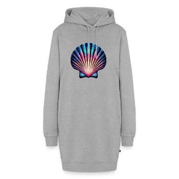 Jakobsmuschel-Schale - Hoodie-Kleid - Grau meliert - Vorne