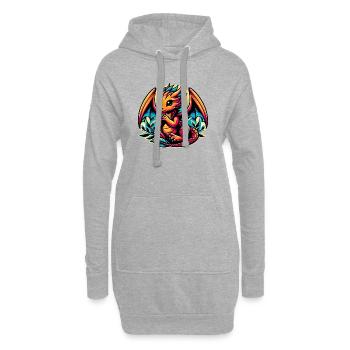 Bébé Dragon - Sweat-shirt à capuche long Femme - gris chiné - Devant