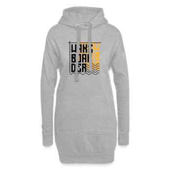 Wakeboard De Vague Dire Kitesurfer Sports Nautiques - Sweat-shirt à capuche long Femme - gris chiné - Devant