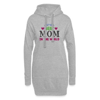 Beste Mama der Welt - Hoodie-Kleid - Grau meliert - Vorne