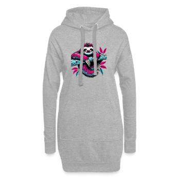 Paresse - Sweat-shirt à capuche long Femme - gris chiné - Devant
