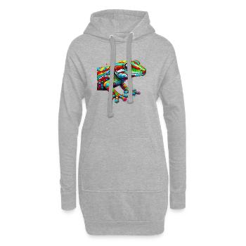 Gecko - Hoodie-Kleid - Grau meliert - Vorne