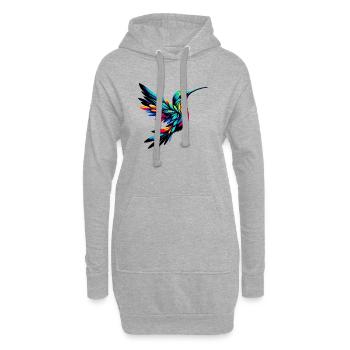 Colibri - Sweat-shirt à capuche long Femme - gris chiné - Devant