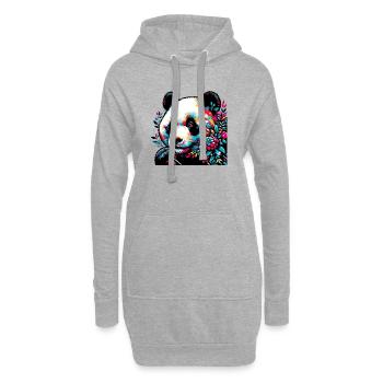 Panda - Hoodie-Kleid - Grau meliert - Vorne