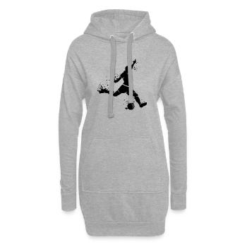 Fußball Spieler Explosion Team EM 2024 Symbol Fan - Hoodie-Kleid - Grau meliert - Vorne
