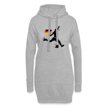 Fußball Deutschland Spieler Symbol Explosion EM - Hoodie-Kleid - Grau meliert - Vorne