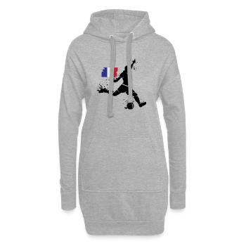 Fußball Spieler Explosion Frankreich Team EM 2024 - Hoodie-Kleid - Grau meliert - Vorne