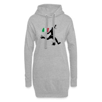 Équipe de football Italie Fan Player Blast - Sweat-shirt à capuche long Femme - gris chiné - Devant