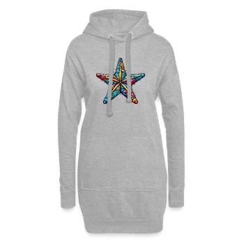 Seestern - Hoodie-Kleid - Grau meliert - Vorne