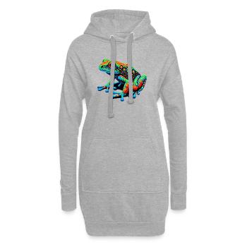 Frosch - Hoodie-Kleid - Grau meliert - Vorne