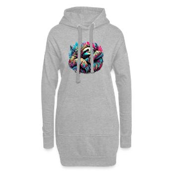 Paresse - Sweat-shirt à capuche long Femme - gris chiné - Devant