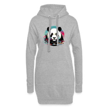 Panda - Hoodie-Kleid - Grau meliert - Vorne