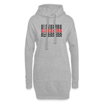 Alexandra t-shirt stacked text gift t-shirt - Hoodie Dress - heather grey - Front