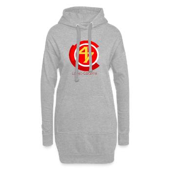 Lot et garonne - Sweat-shirt à capuche long Femme - gris chiné - Devant