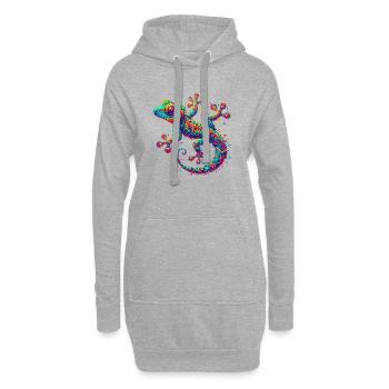 Gecko - Hoodie-Kleid - Grau meliert - Vorne