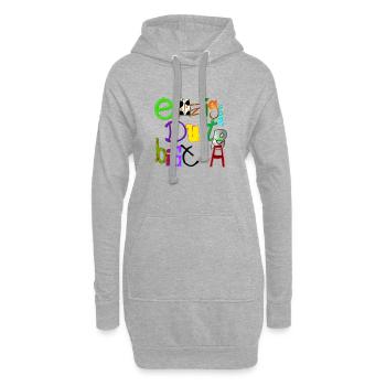 Einzigartig du bist - Hoodie-Kleid - Grau meliert - Vorne