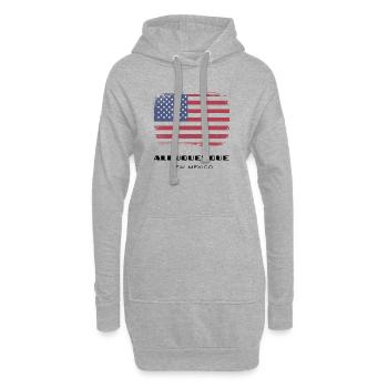 Albuquerque, Nouveau-Mexique, États-Unis - Sweat-shirt à capuche long Femme - gris chiné - Devant