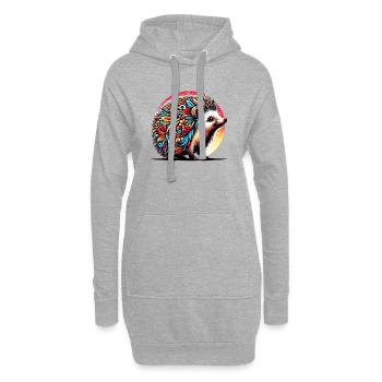 Igel - Hoodie-Kleid - Grau meliert - Vorne