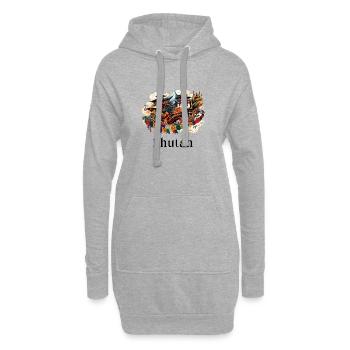 Dragon du Bhoutan Thimphu Himalaya - Sweat-shirt à capuche long Femme - gris chiné - Devant