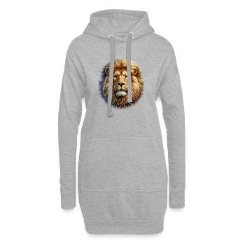 Lion - Hoodie Dress - heather grey - Front