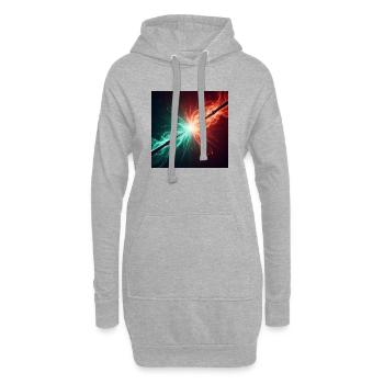 Zwei Zauberstäbe im Kampf - Hoodie-Kleid - Grau meliert - Vorne