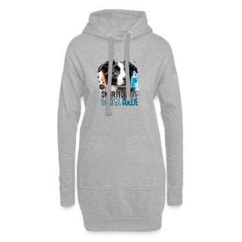 Border Collie chiot le plus intelligent chien cadeau - Sweat-shirt à capuche long Femme - gris chiné - Devant