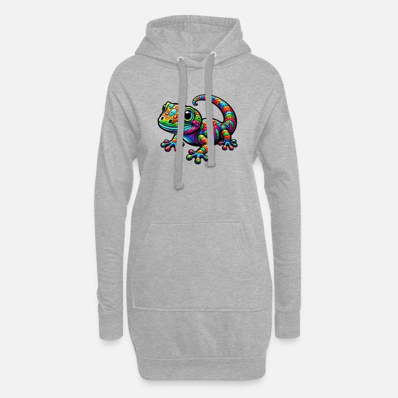 Gecko - Hoodie-Kleid - Grau meliert