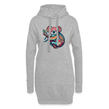 Koala - Hoodie-Kleid - Grau meliert - Vorne