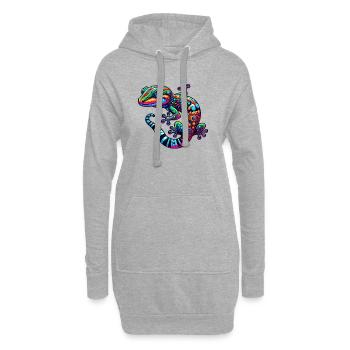 Gecko - Hoodie-Kleid - Grau meliert - Vorne