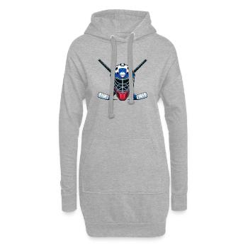 Eishockey Slowenien Flaggen Helm Sport - Hoodie-Kleid - Grau meliert - Vorne
