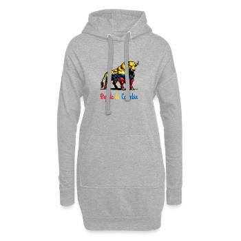 C'est la fierté du drapeau de la Colombie - Sweat-shirt à capuche long Femme - gris chiné - Devant
