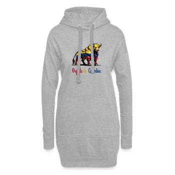 C'est la fierté du drapeau de la Colombie - Sweat-shirt à capuche long Femme - gris chiné - Devant