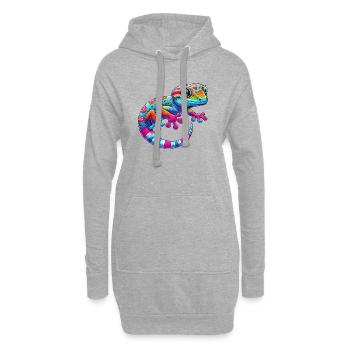 Gecko - Hoodie-Kleid - Grau meliert - Vorne