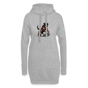 Chiens Rottweiler, design allemand - Sweat-shirt à capuche long Femme - gris chiné - Devant