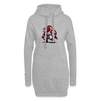 Koi Fisch Nationalflagge Japan - Hoodie-Kleid - Grau meliert - Vorne